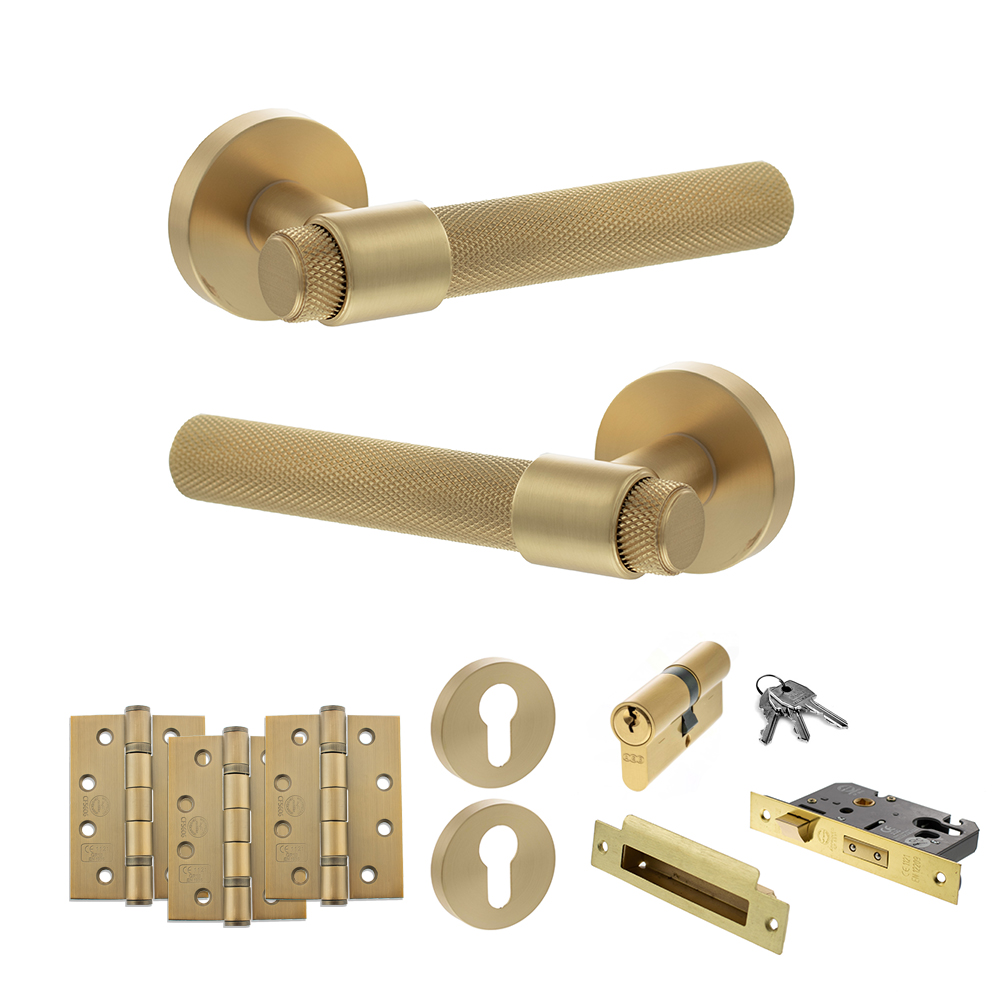 Senza Pari Andretta Door Handle Pack (Euro Lock Set - 3