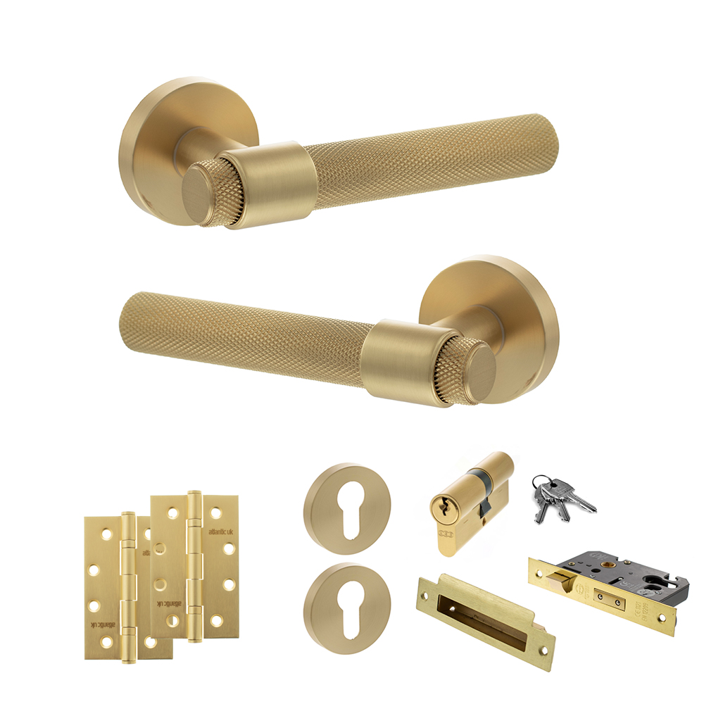 Senza Pari Andretta Door Handle Pack (Euro Lock Set - 3