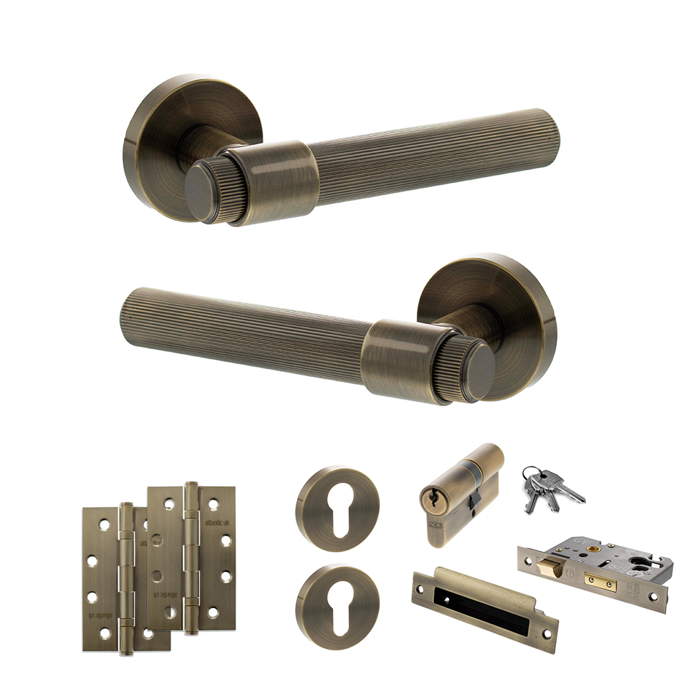 Senza Pari Fasana Door Handle Pack (Euro Lock Set - 3