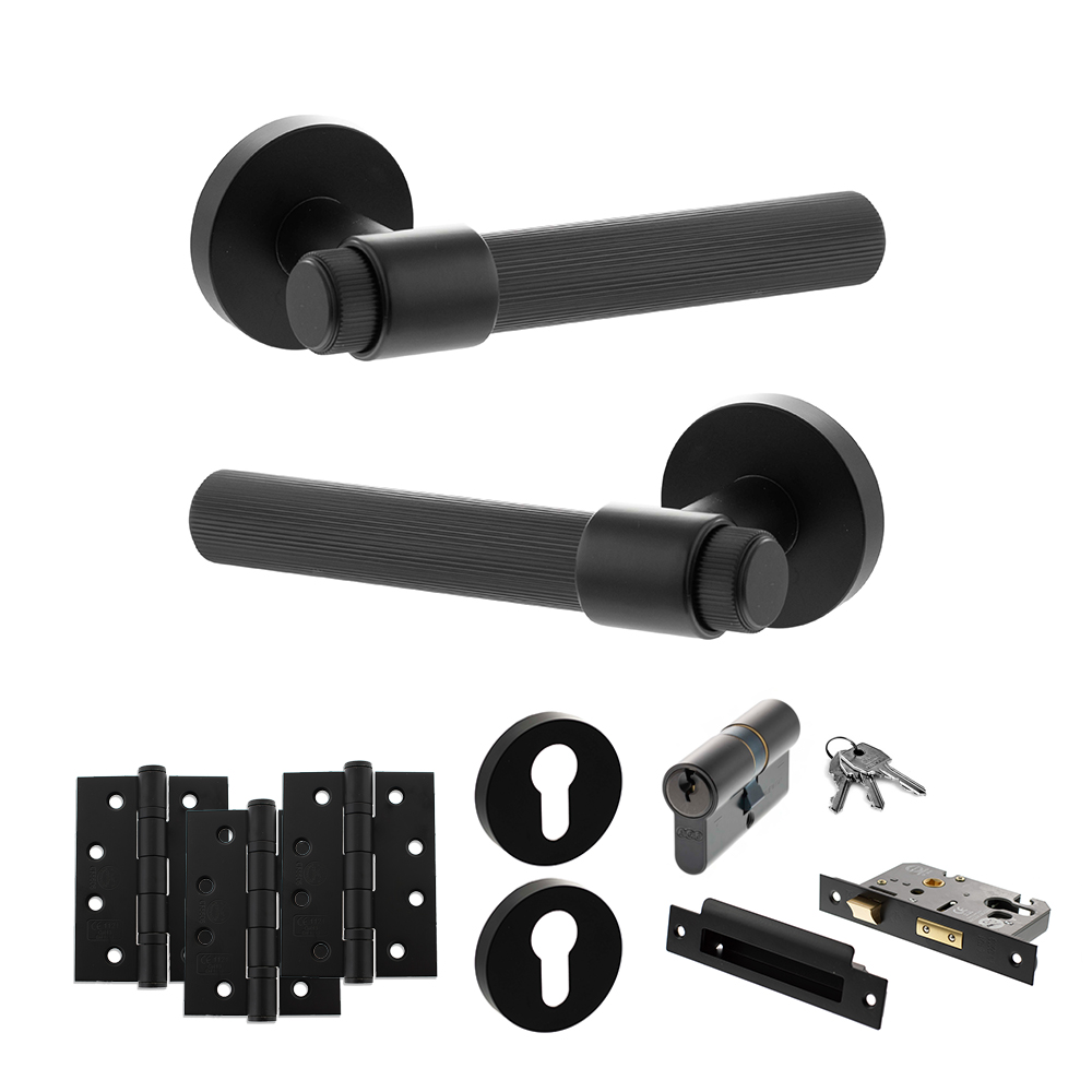 Senza Pari Fasana Door Handle Pack (Euro Lock Set - 2.5