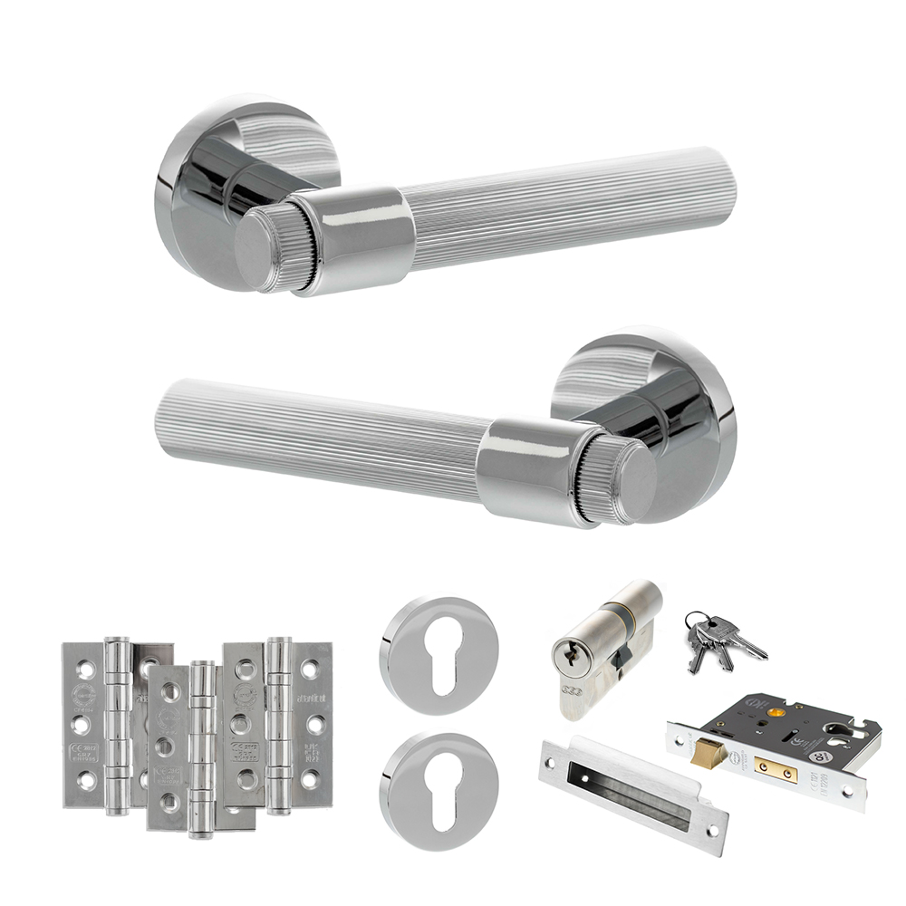 Senza Pari Fasana Door Handle Pack (Euro Lock Set - 2.5