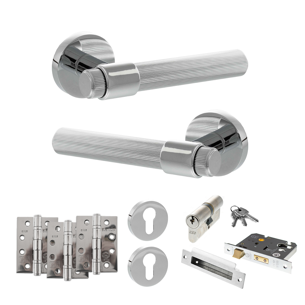 Senza Pari Fasana Door Handle Pack (Euro Lock Set - 2.5