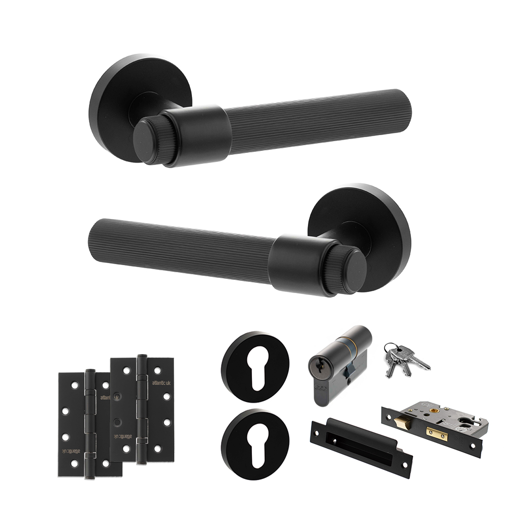 Senza Pari Fasana Door Handle Pack (Euro Lock Set - 3