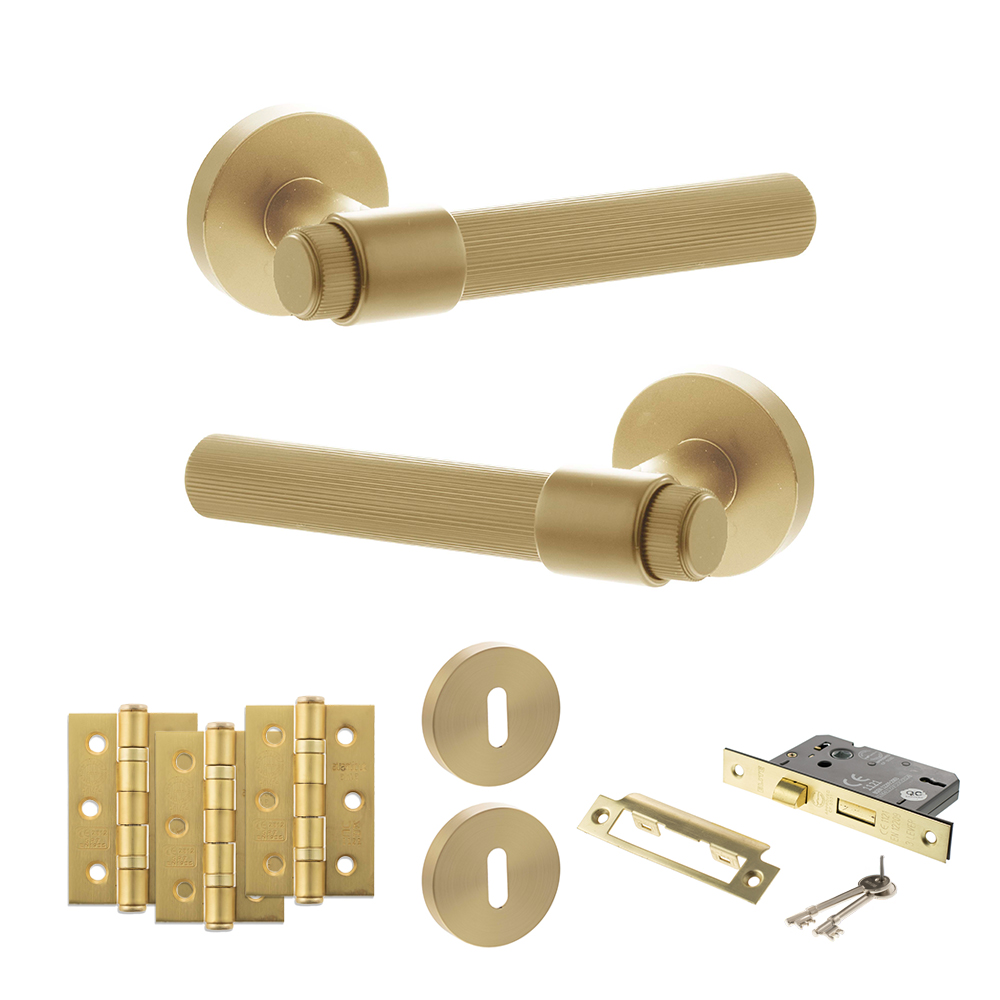 Senza Pari Fasana Door Handle Pack (3 Lever Lock Set - 3