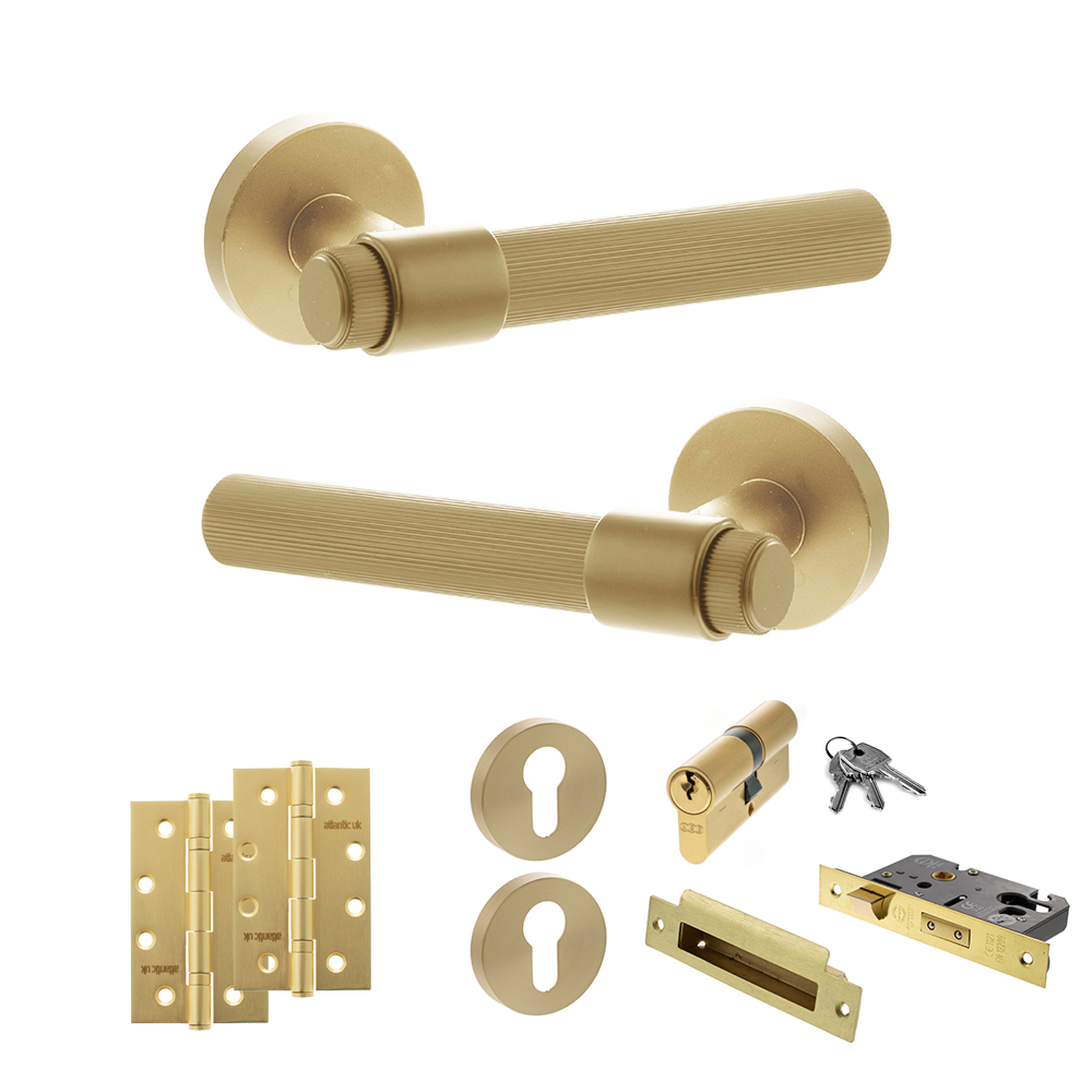 Senza Pari Fasana Door Handle Pack (Euro Lock Set - 2.5