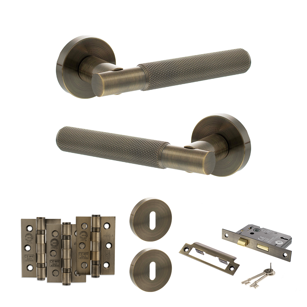 Senza Pari Rosarno Door Handle Pack (3 Lever Lock Set - 3