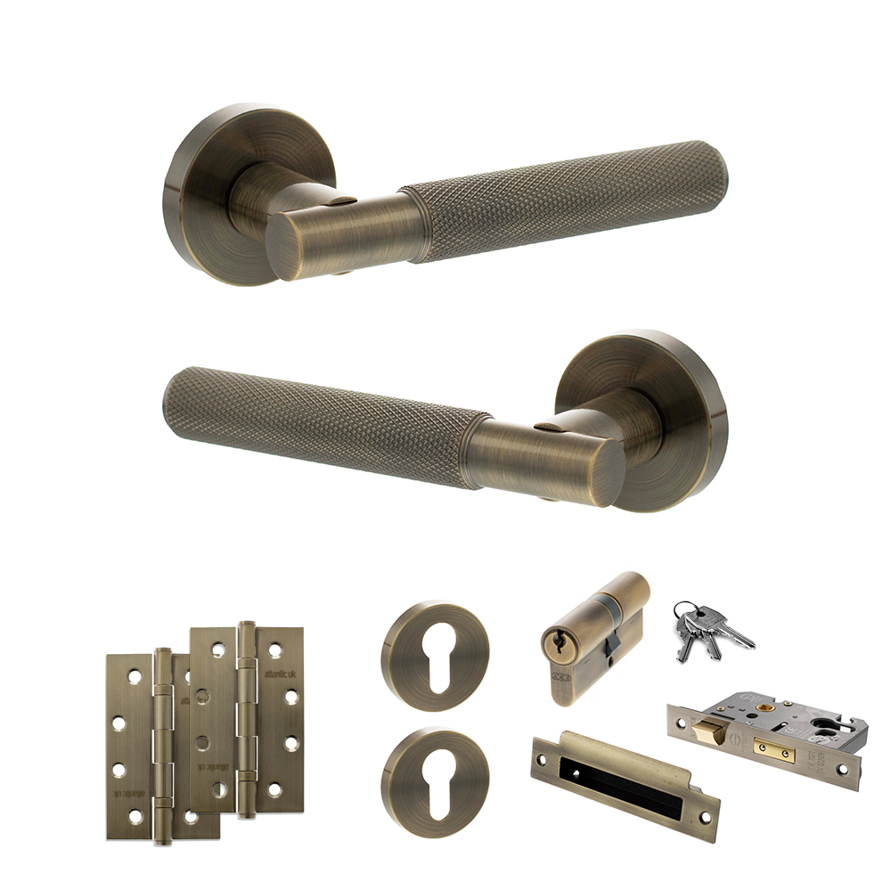 Senza Pari Rosarno Door Handle Pack (Euro Lock Set - 3