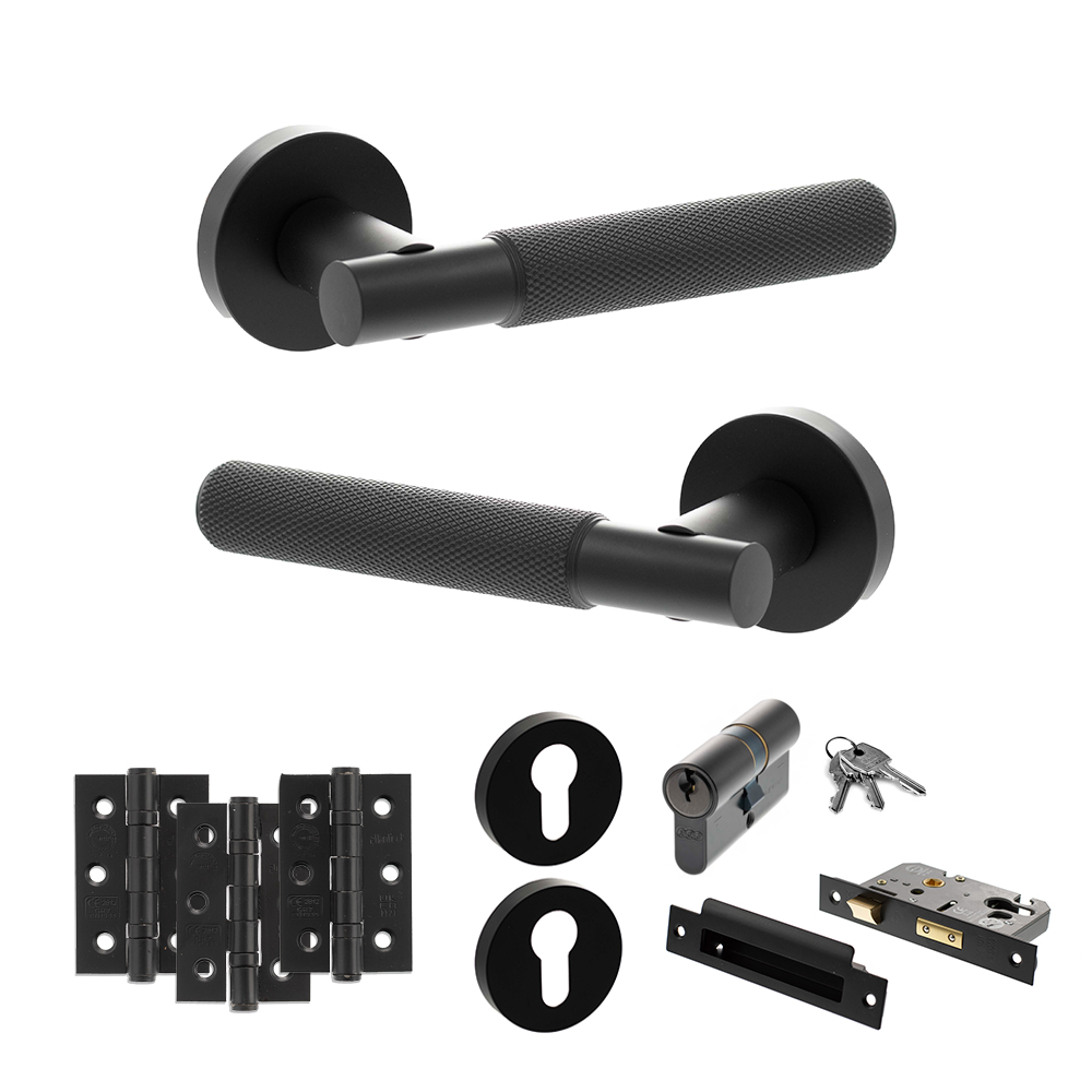 Senza Pari Rosarno Door Handle Pack (Euro Lock Set - 3