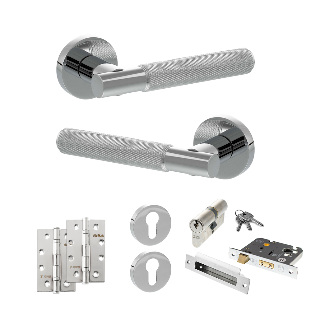 Senza Pari Rosarno Door Handle Pack (Euro Lock Set - 3