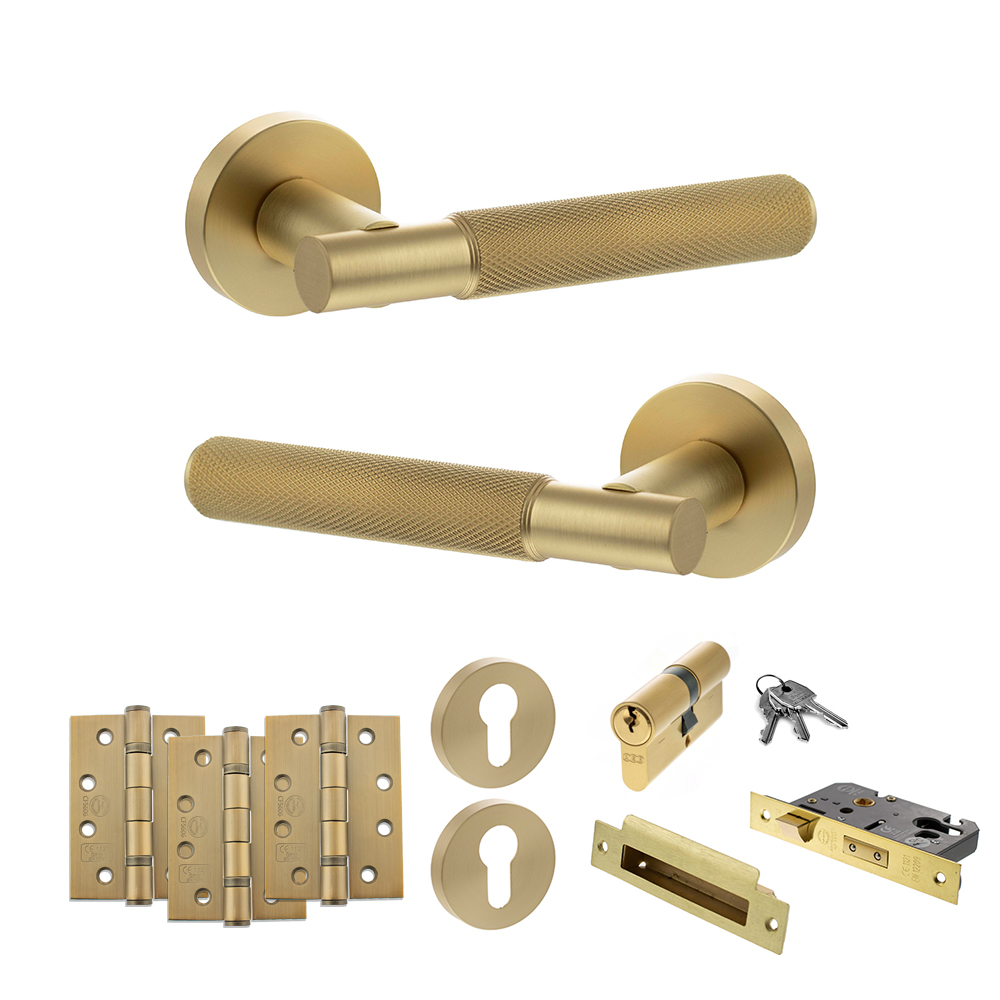 Senza Pari Rosarno Door Handle Pack (Euro Lock Set - 3