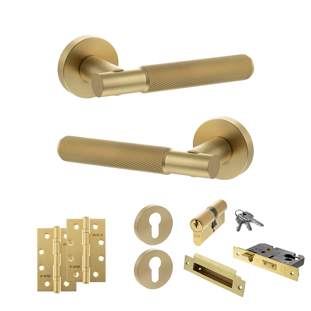 Senza Pari Rosarno Door Handle Pack (Euro Lock Set - 3