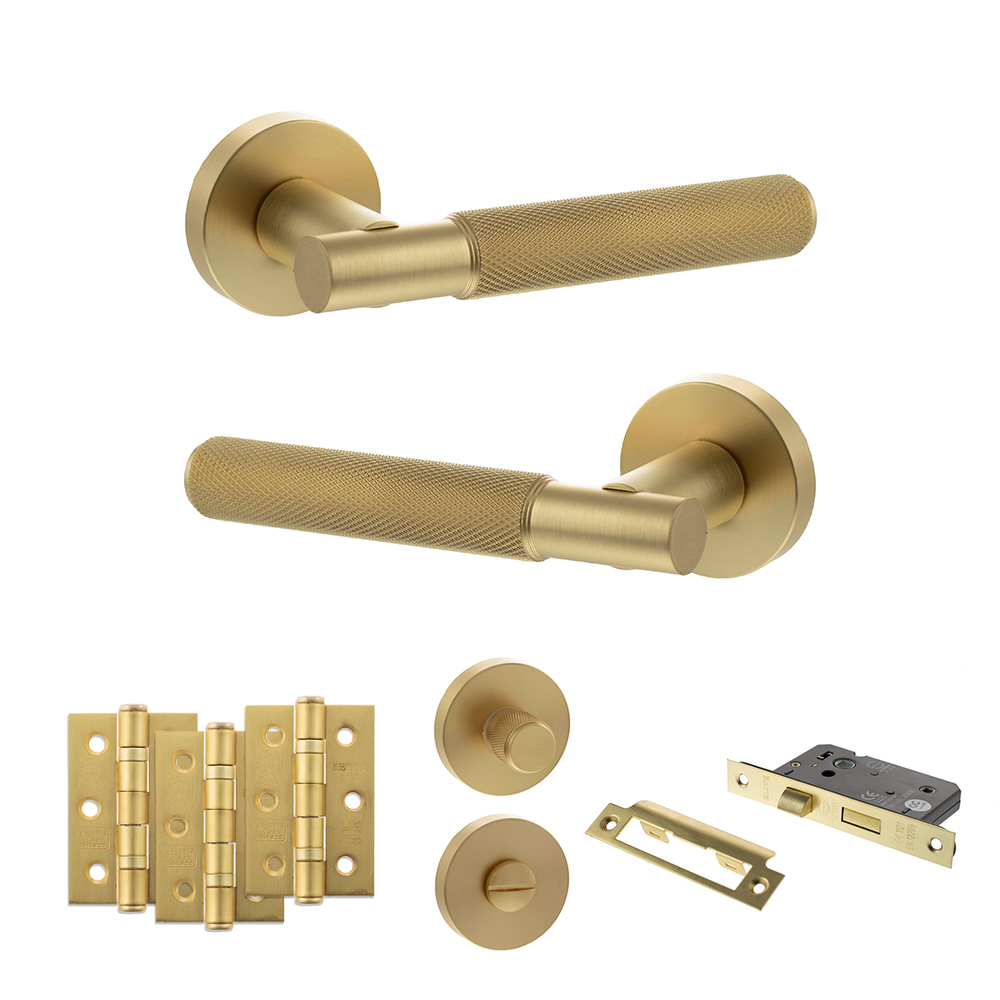 Senza Pari Rosarno Door Handle Pack (Bathroom Set - 2.5