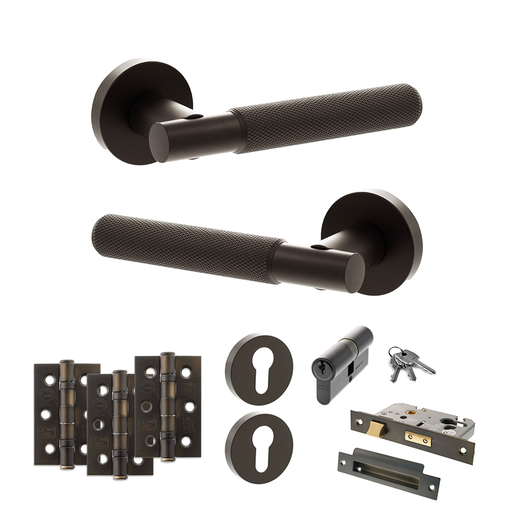 Senza Pari Rosarno Door Handle Pack (Euro Lock Set - 3