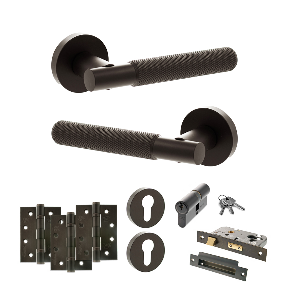 Senza Pari Rosarno Door Handle Pack (Euro Lock Set - 3