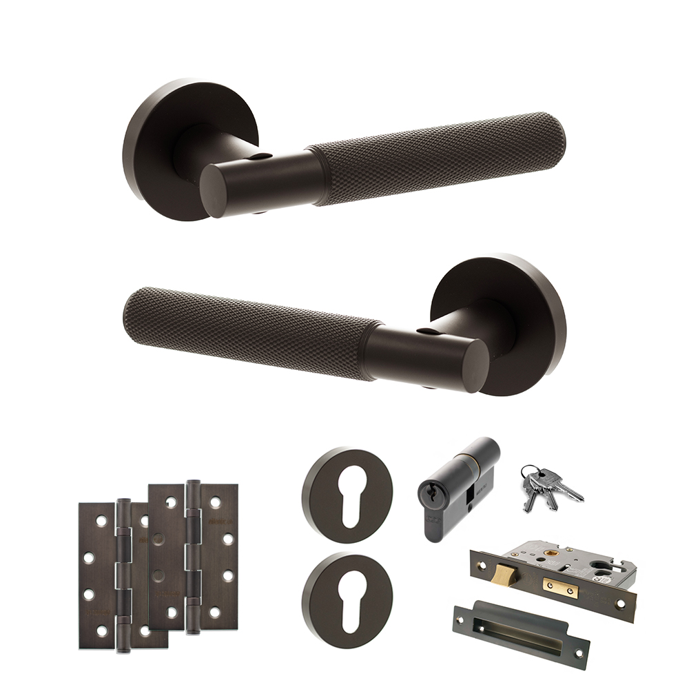 Senza Pari Rosarno Door Handle Pack (Euro Lock Set - 3