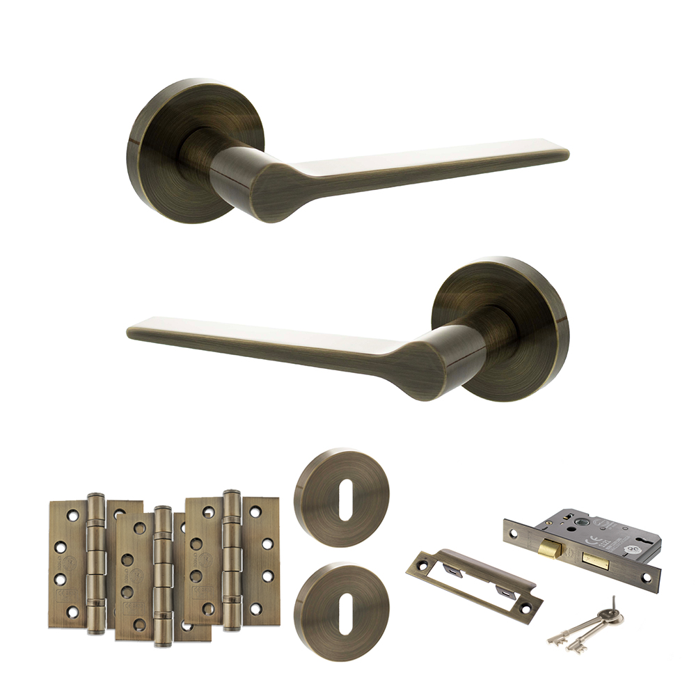Senza Pari Laviano Door Handle Pack (3 Lever Lock Set - 2.5