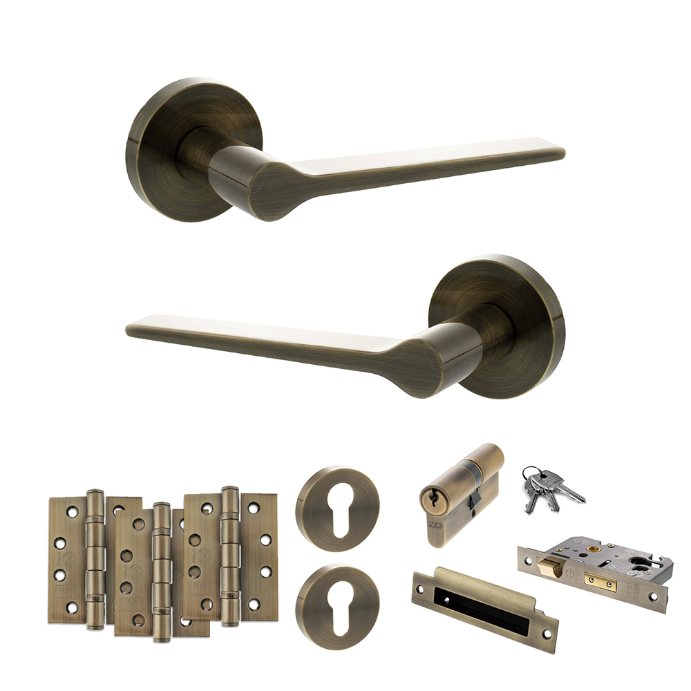 Senza Pari Laviano Door Handle Pack (Euro Lock Set - 3
