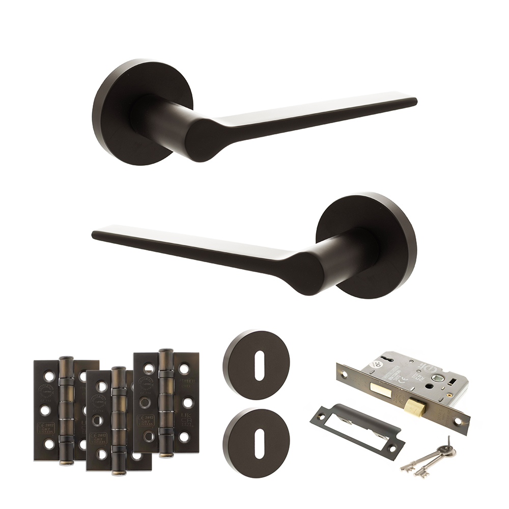 Senza Pari Laviano Door Handle Pack (3 Lever Lock Set - 2.5
