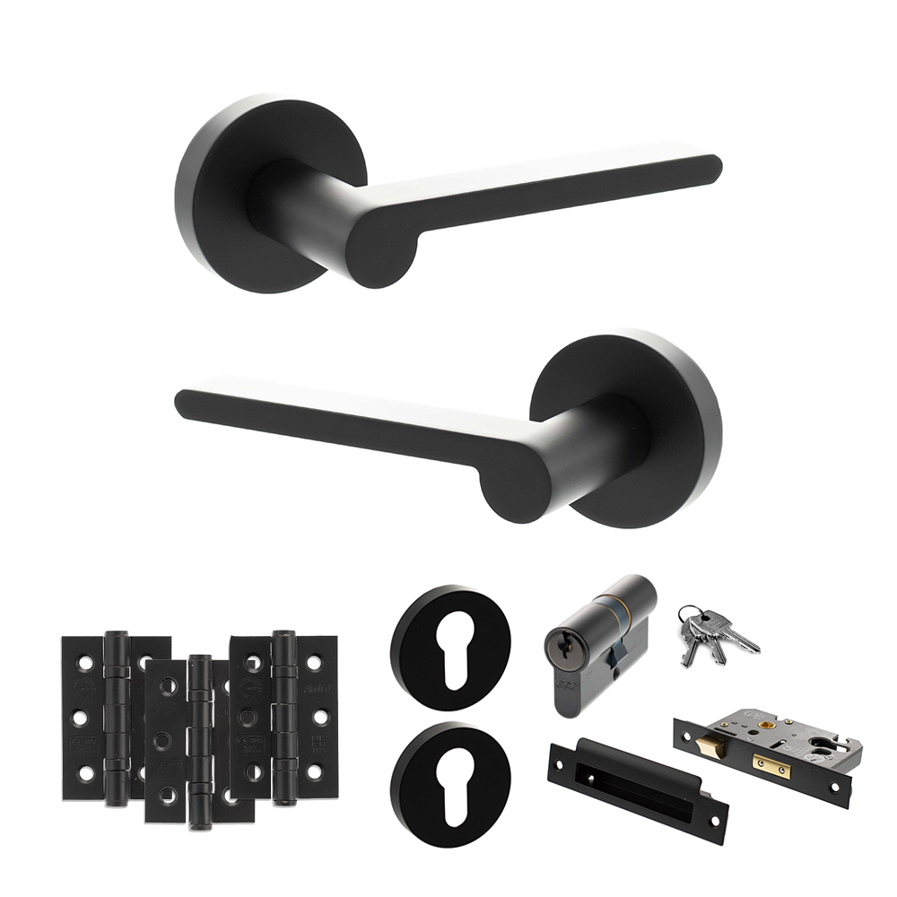 Senza Pari Darrio Door Handle Pack (Euro Lock Set - 3