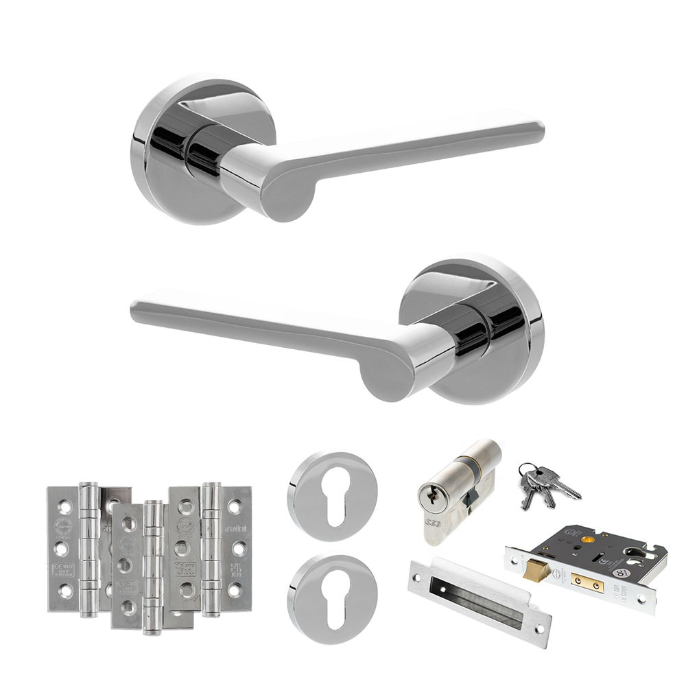 Senza Pari Darrio Door Handle Pack (Euro Lock Set - 2.5