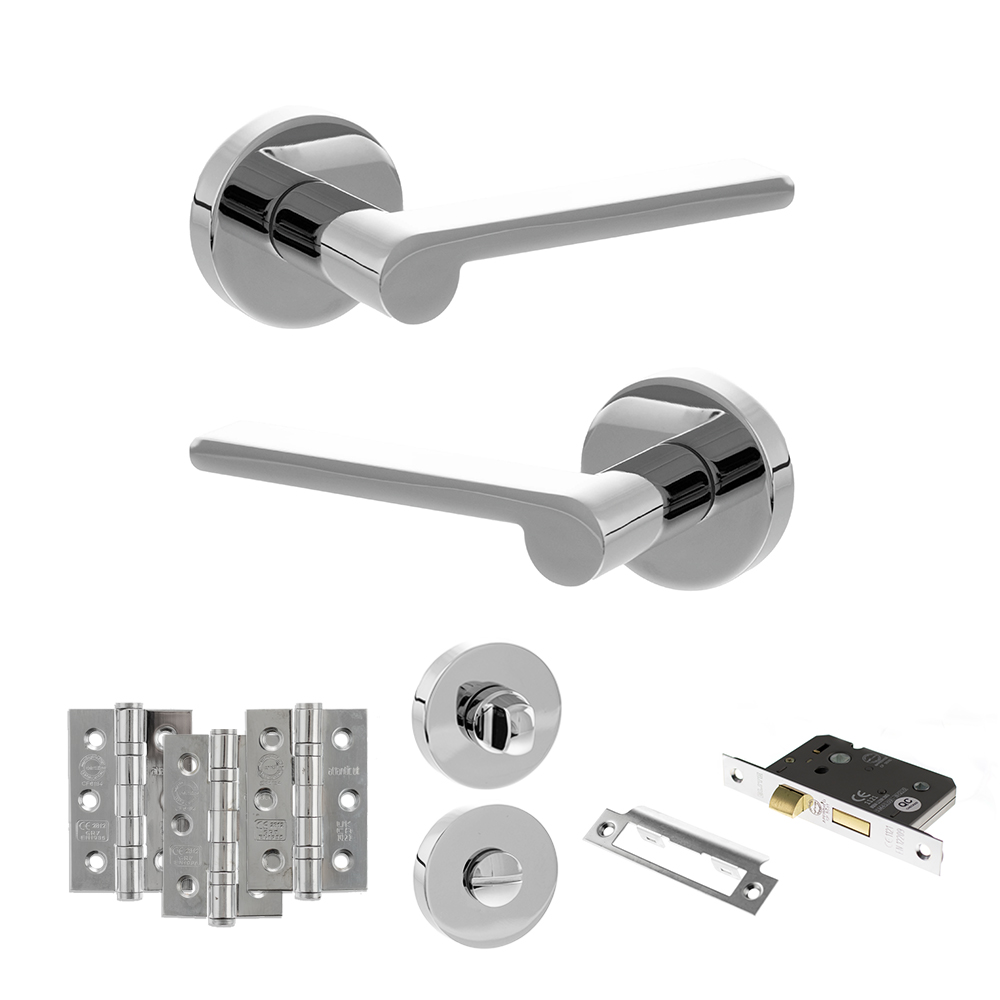 Senza Pari Darrio Door Handle Pack (Bathroom Set - 3