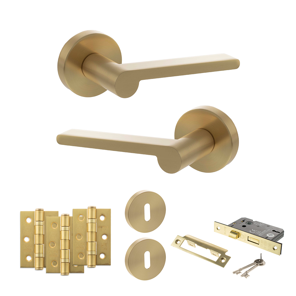Senza Pari Darrio Door Handle Pack (3 Lever Lock Set - 2.5