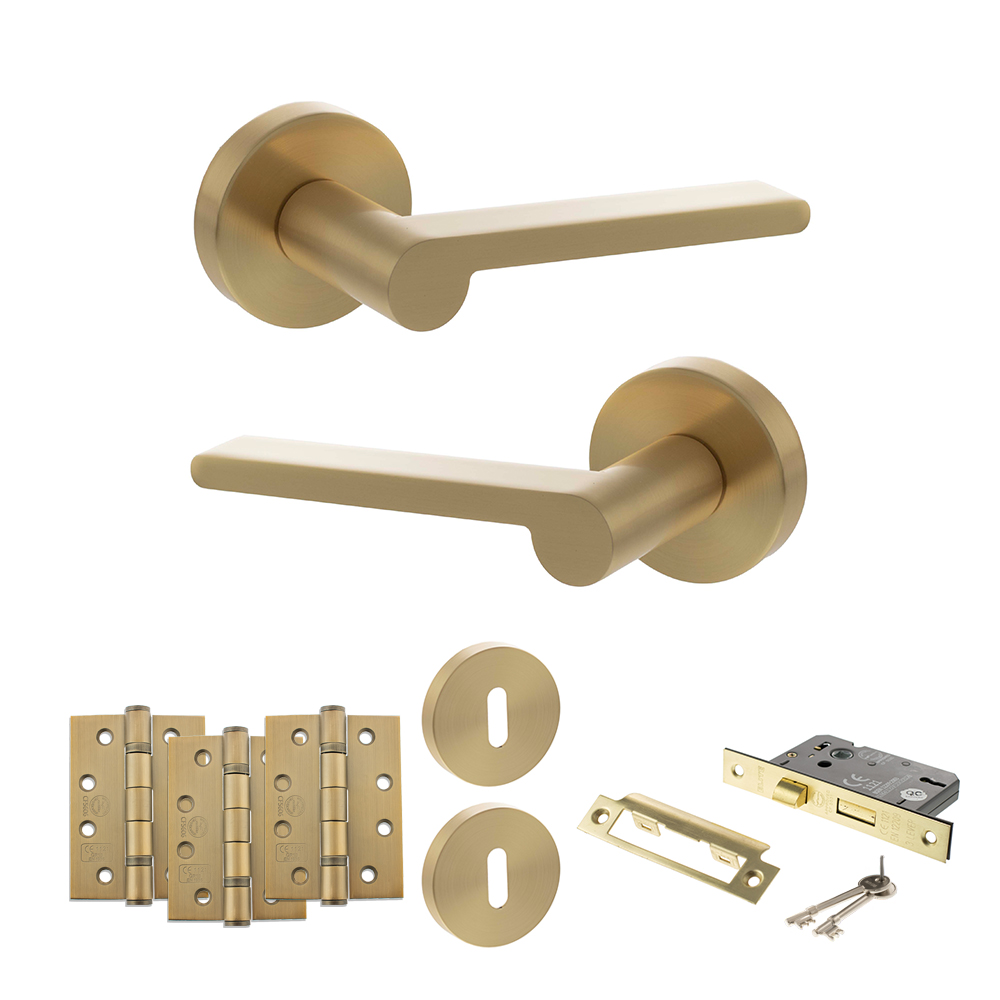 Senza Pari Darrio Door Handle Pack (3 Lever Lock Set - 3