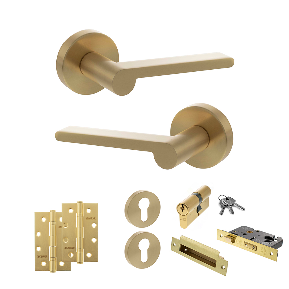 Senza Pari Darrio Door Handle Pack (Euro Lock Set - 3