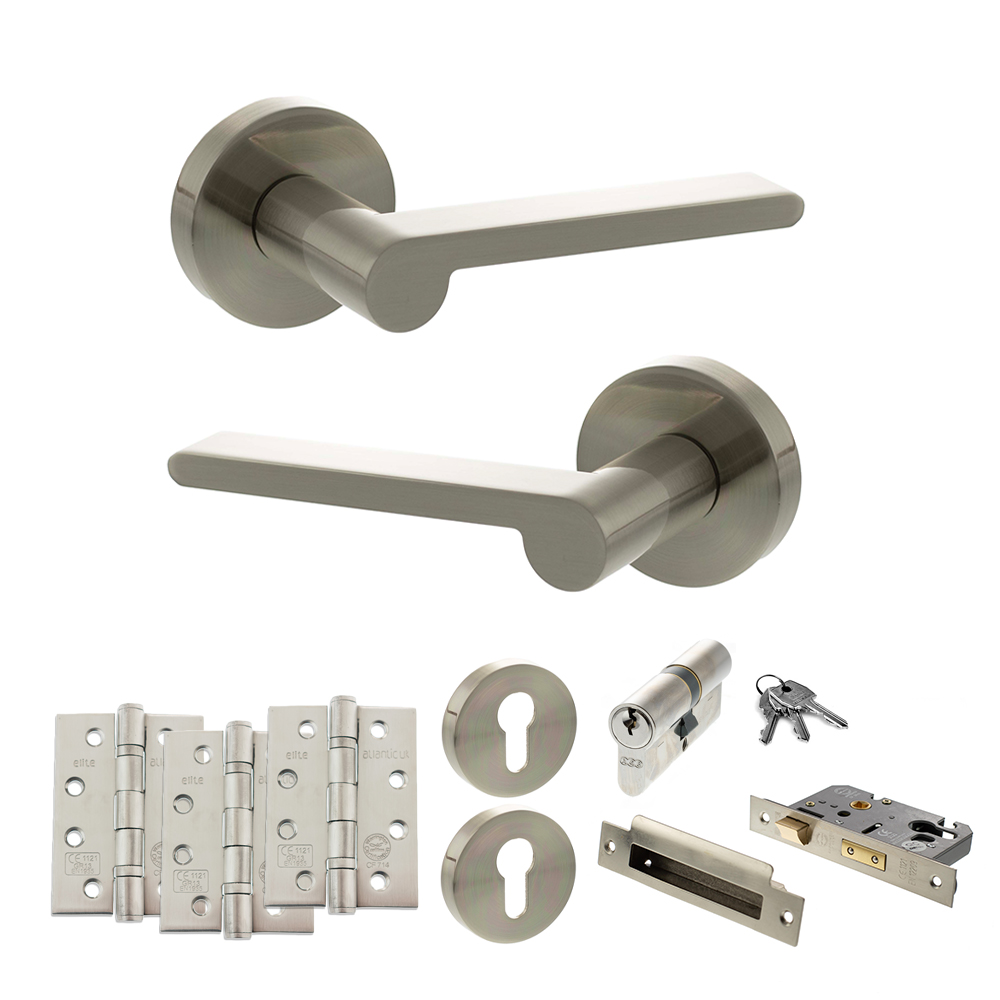 Senza Pari Darrio Door Handle Pack (Euro Lock Set - 3