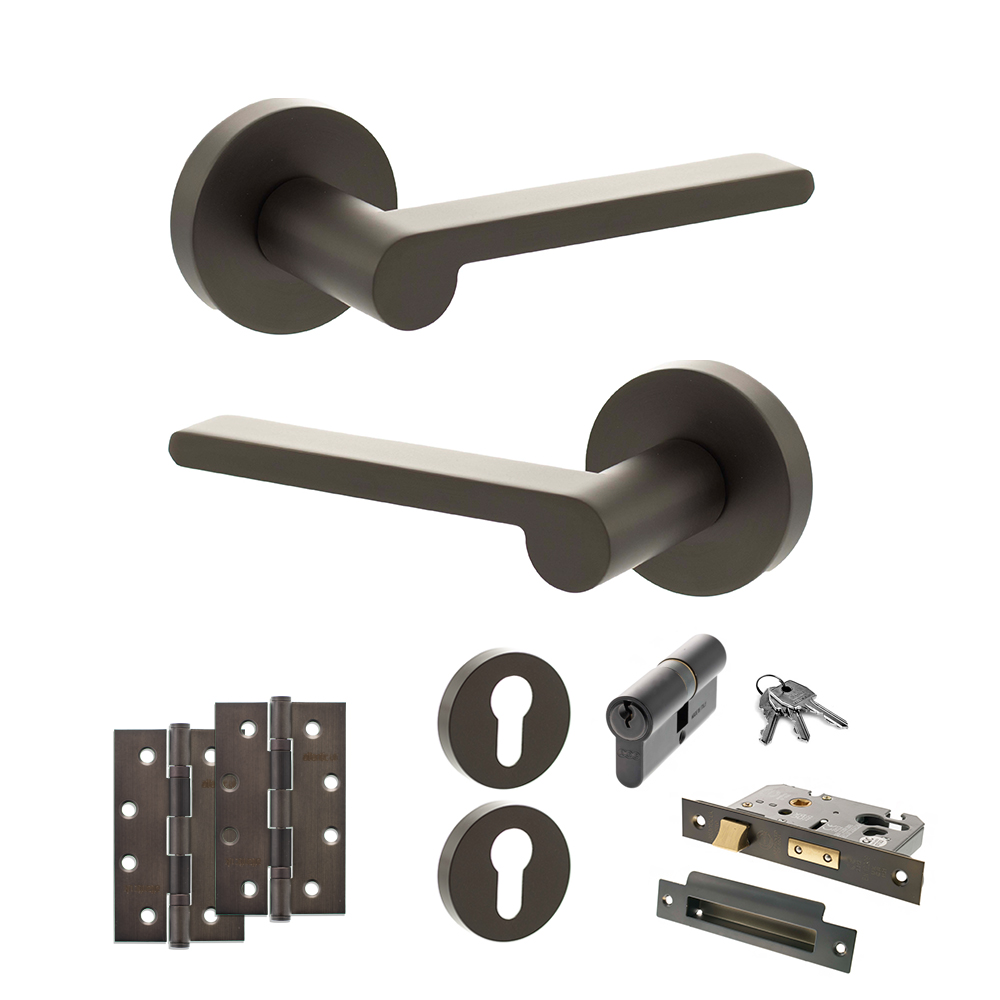 Senza Pari Darrio Door Handle Pack (Euro Lock Set - 3
