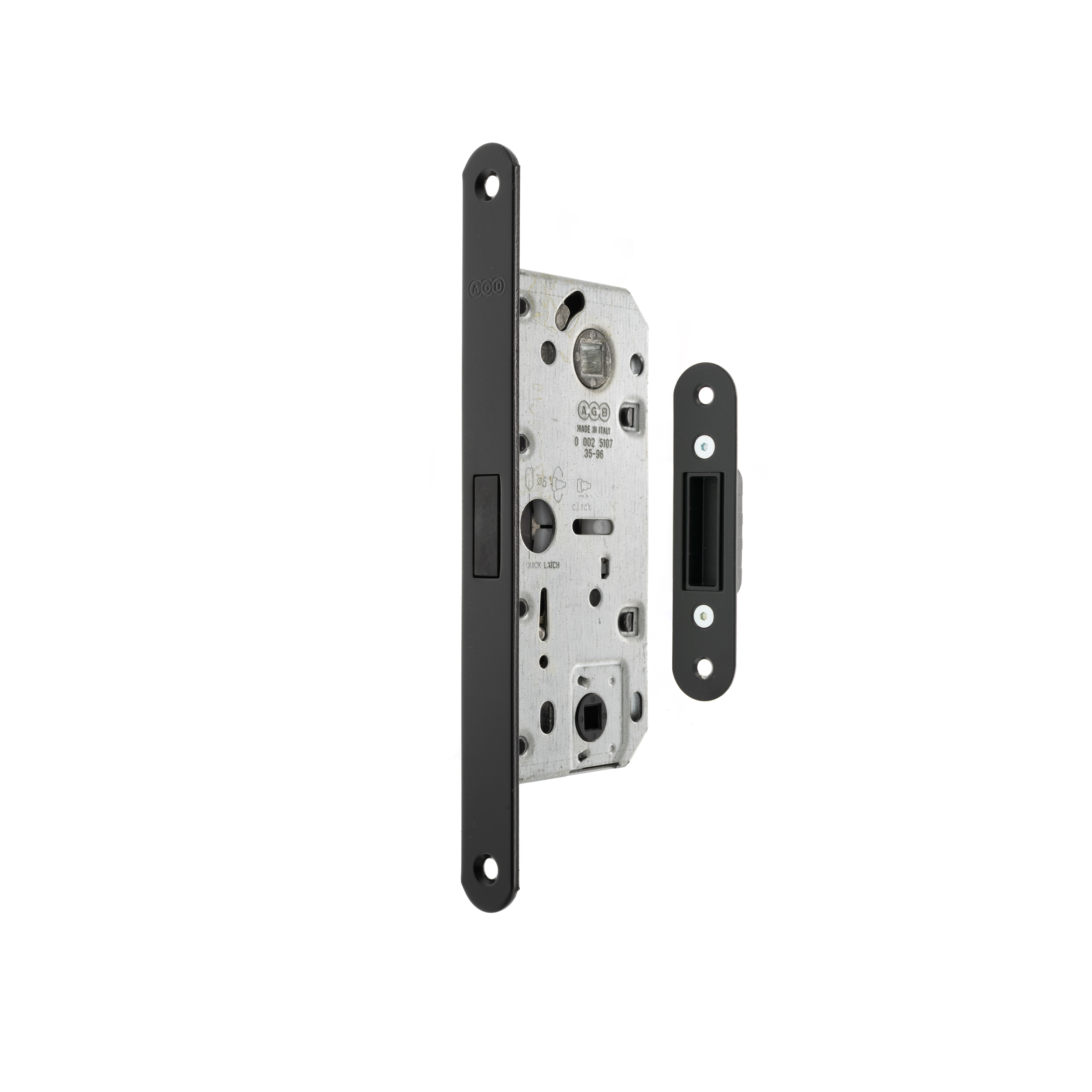 AGB Polaris 2XT Magnetic Euro Profile Sashlock with adjustable strike plate 35mm backset - Matt Black