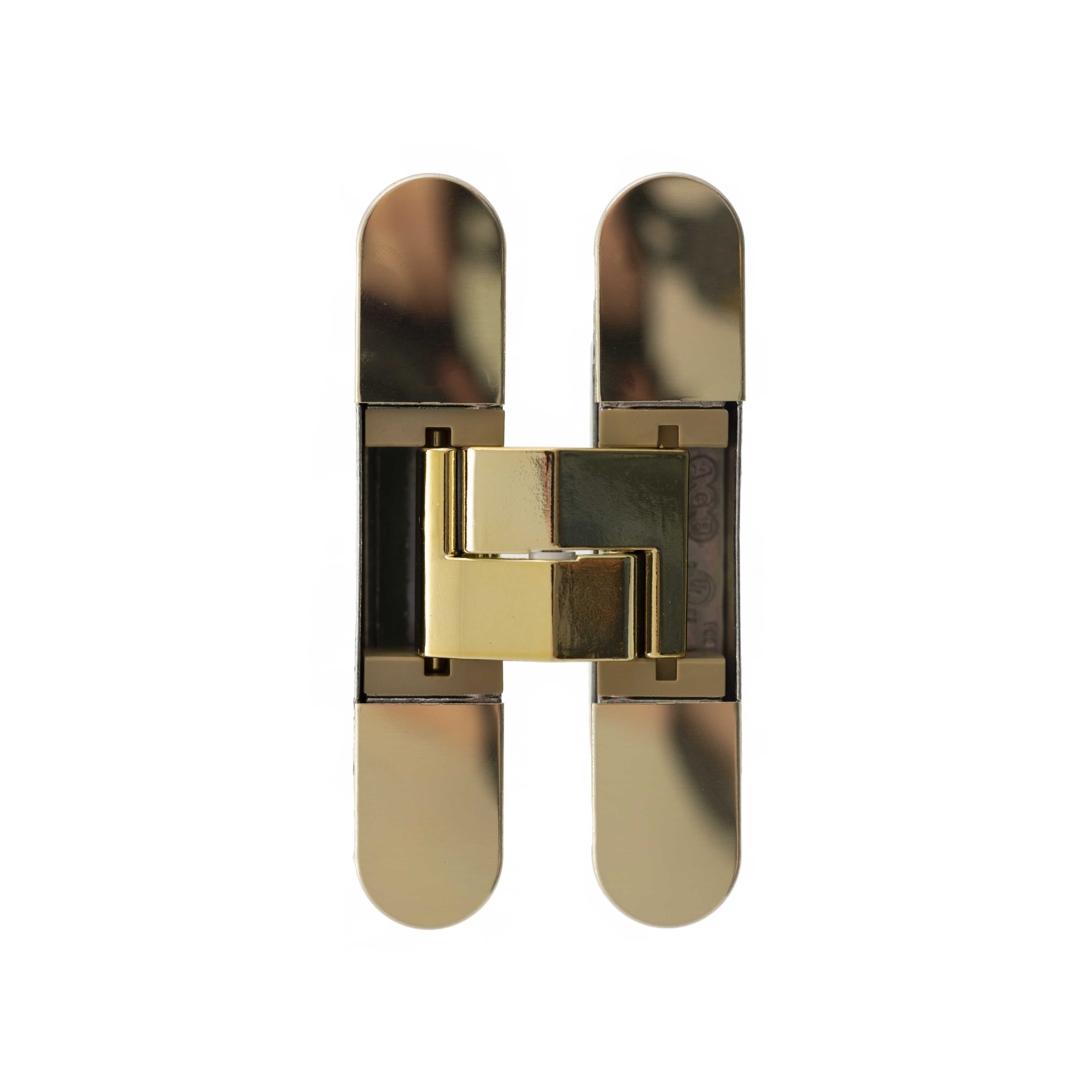 AGB Eclipse Adjustable Concealed Hinge - Polished Brass