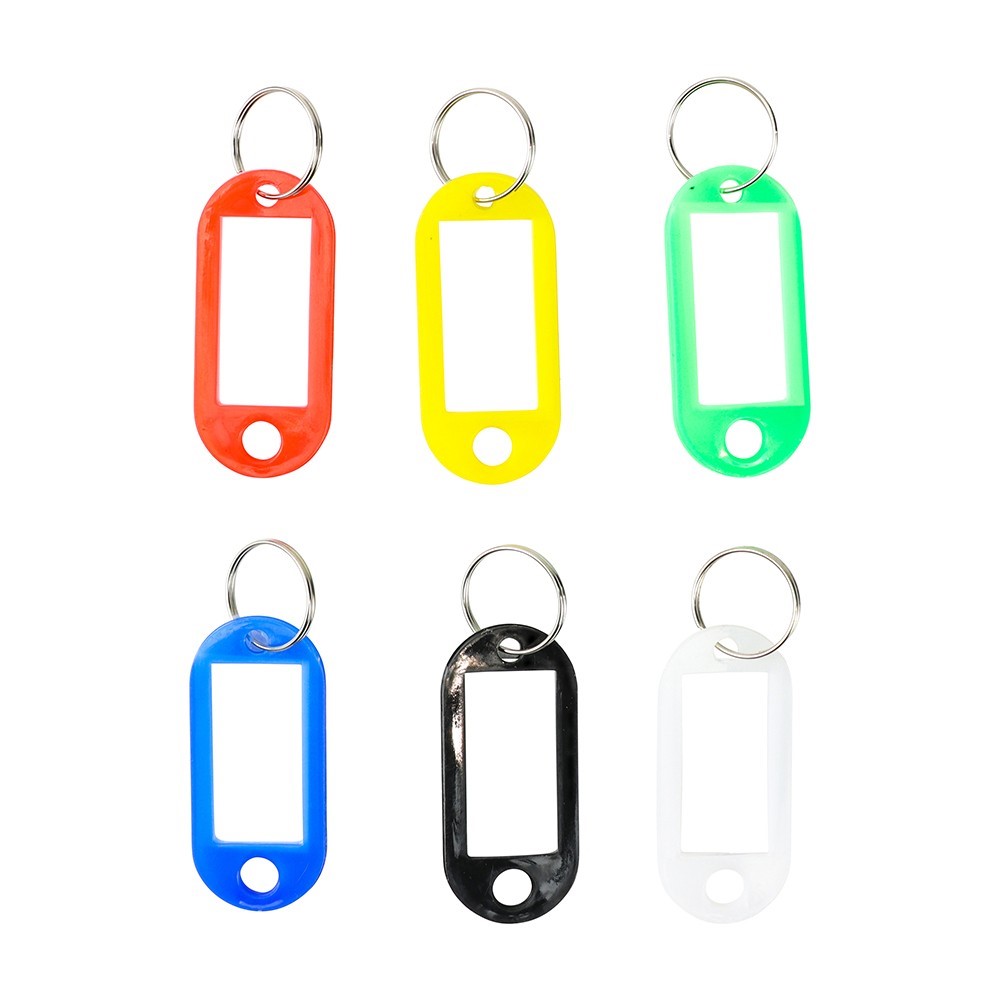 Plastic Coloured Key Tag Assorted Colours