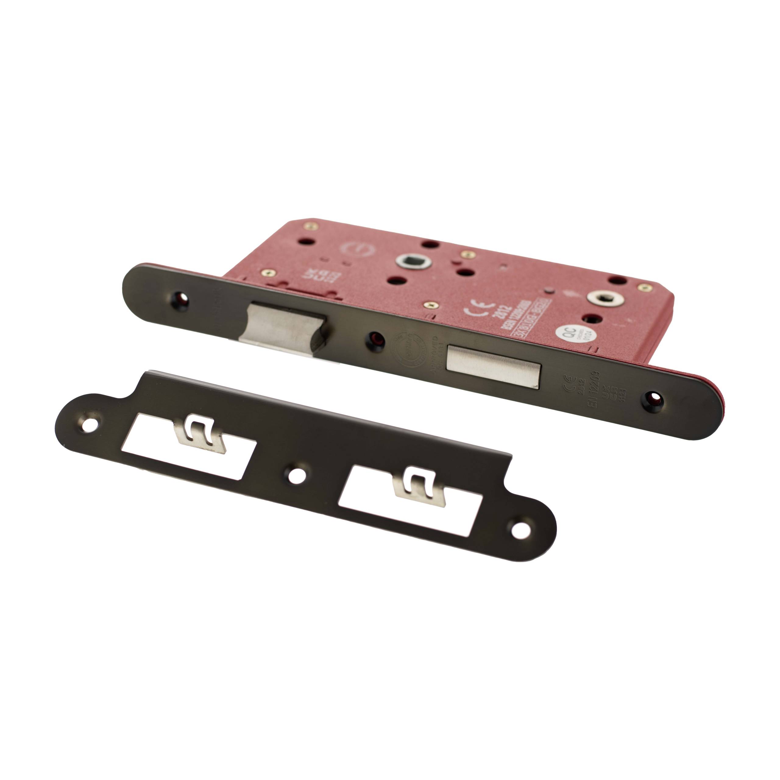 Atlantic DIN Radius Bathroom Lock Double Turn 60mm backset - Urban Dark Bronze