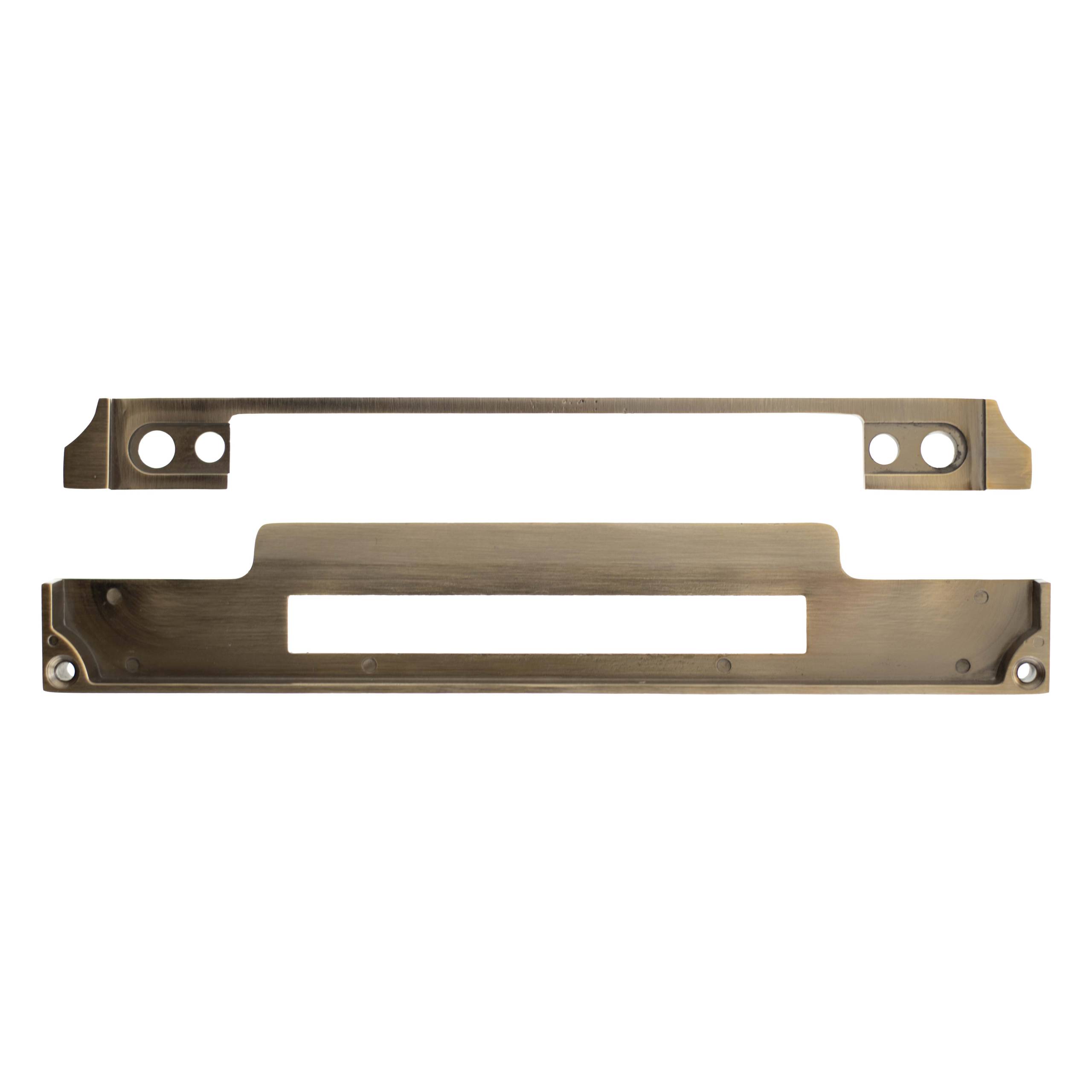Atlantic DIN Rebate Kit for Euro Profile, Bathroom Lock, Latch, Euro Deadlock - Antique Brass