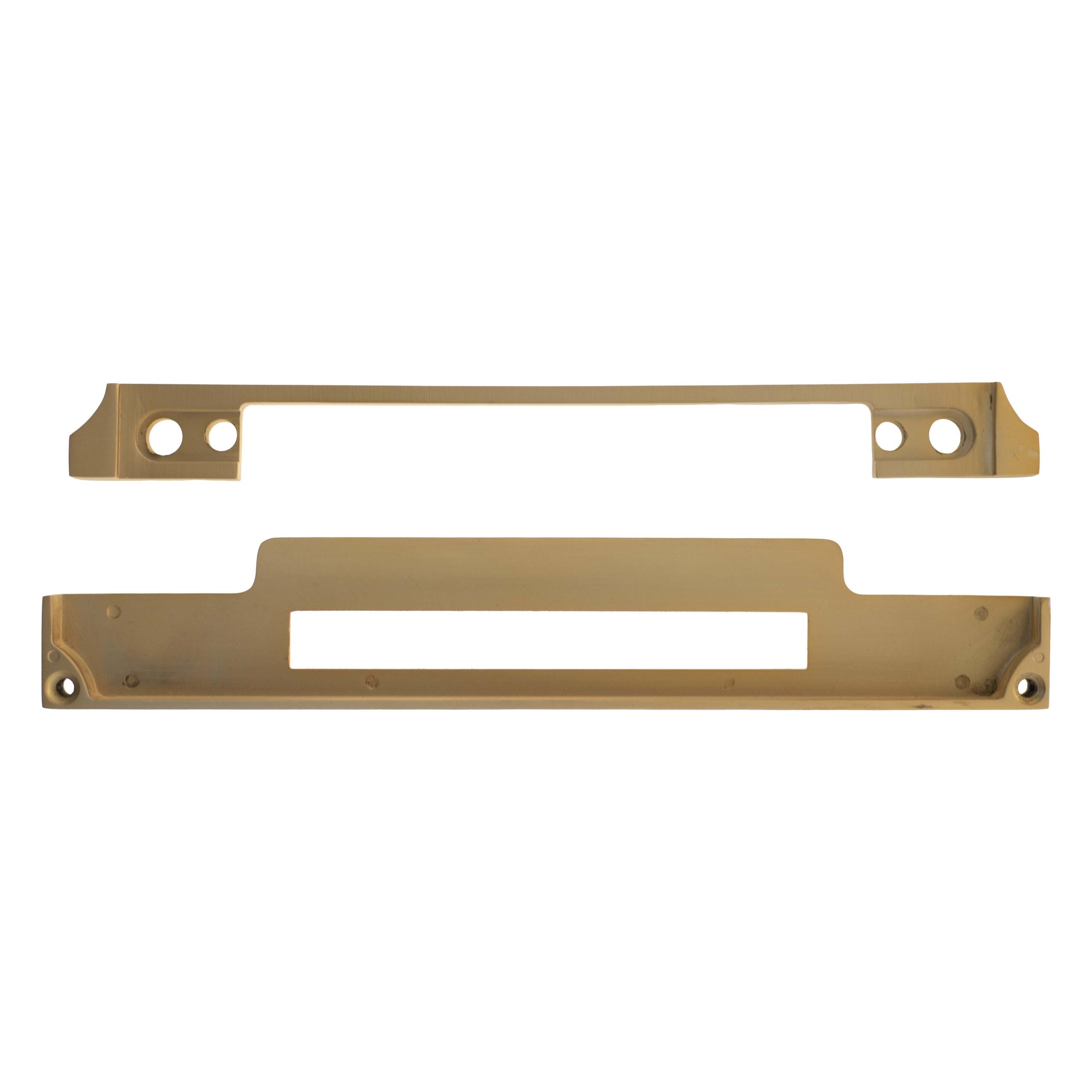 Atlantic DIN Rebate Kit for Euro Profile, Bathroom Lock, Latch, Euro Deadlock - Satin Brass