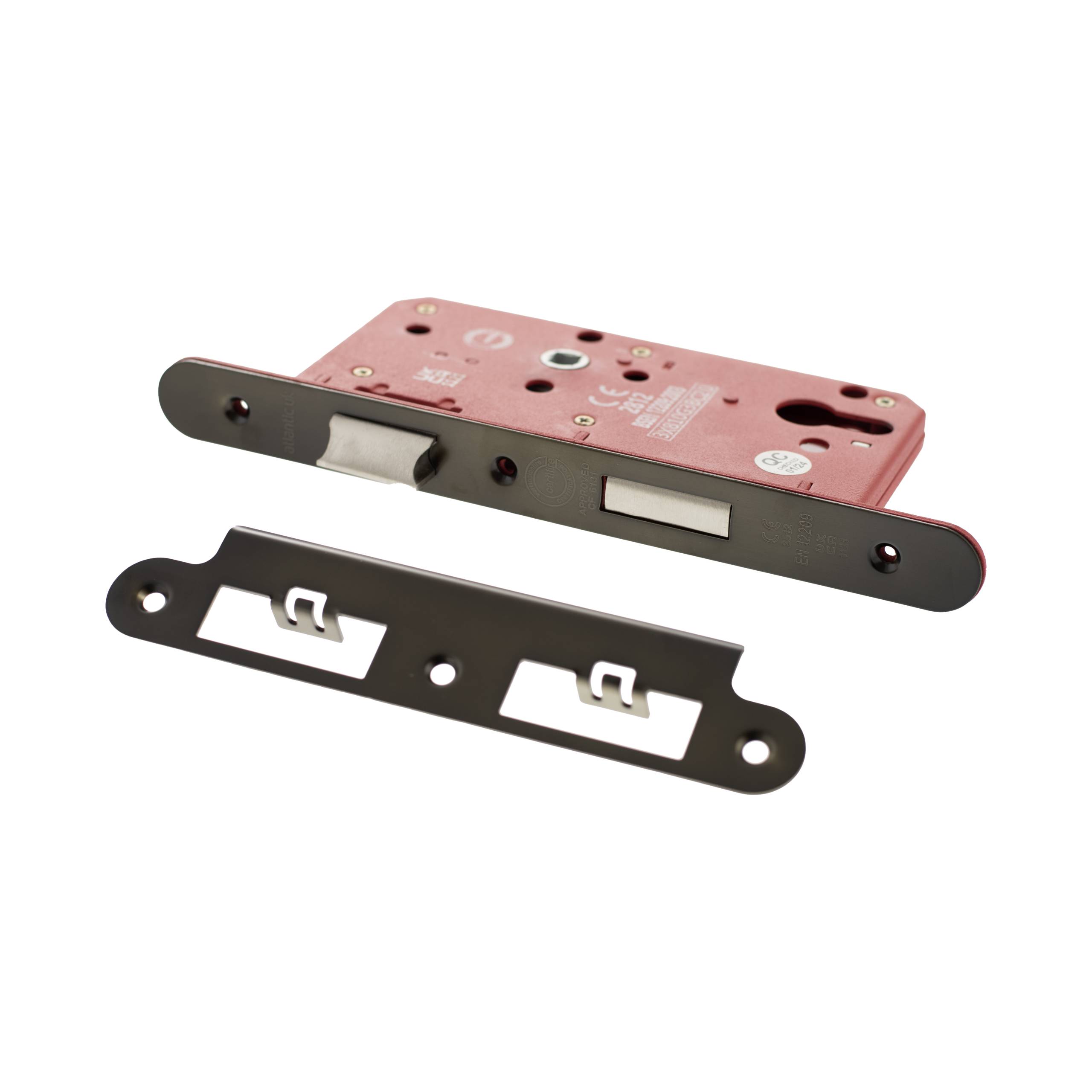 Atlantic DIN Radius Euro Profile Sashlock Double Throw 60mm backset - Urban Dark Bronze