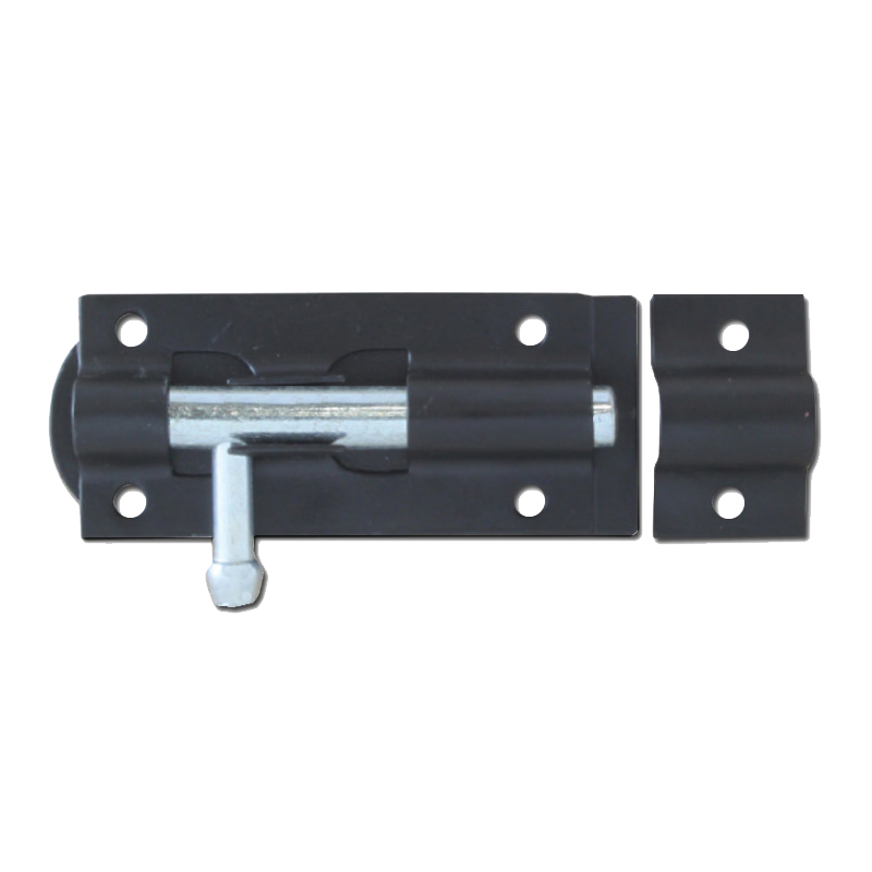 ASEC Straight Tower Bolt - Black - 75mm