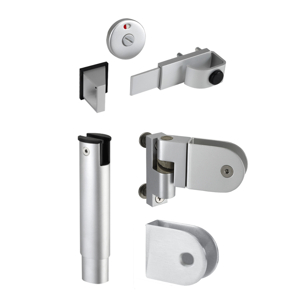 ASEC Aluminium 4-Part Cubicle Kit - Kit For 13mm Board