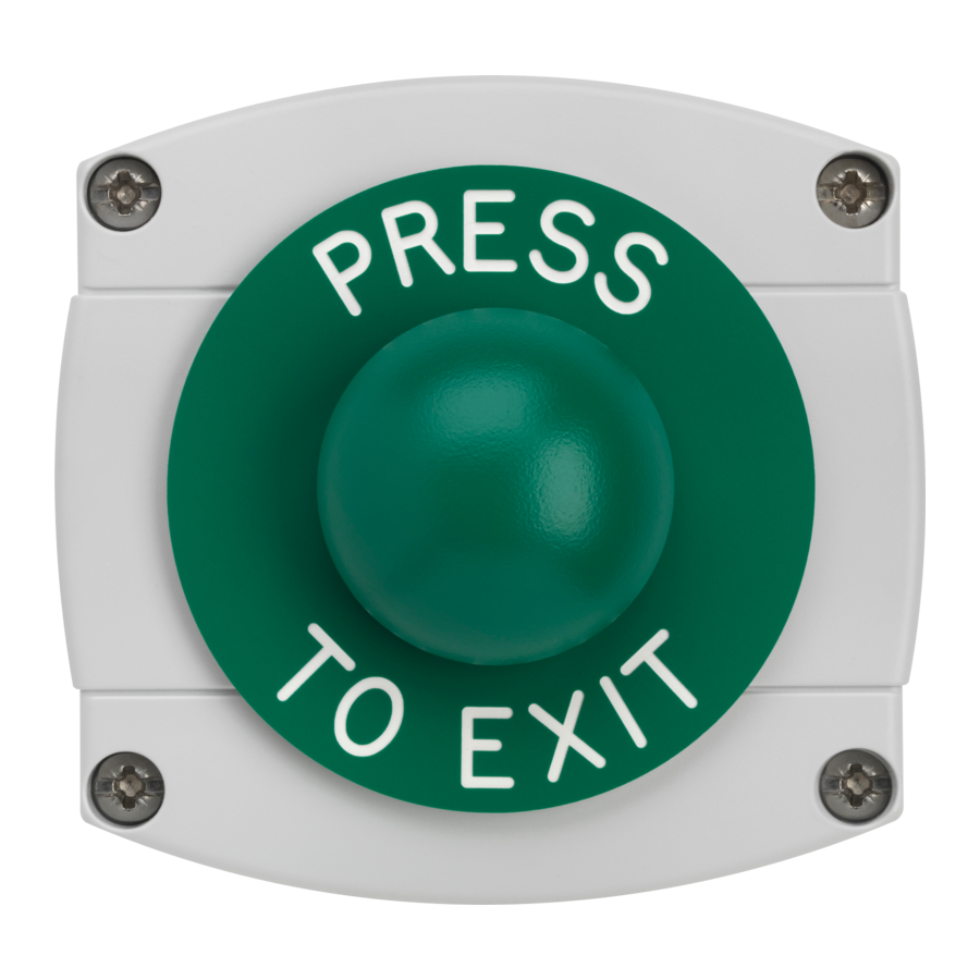 ASEC Surface Mounted Dome Button - `Press To Exit`