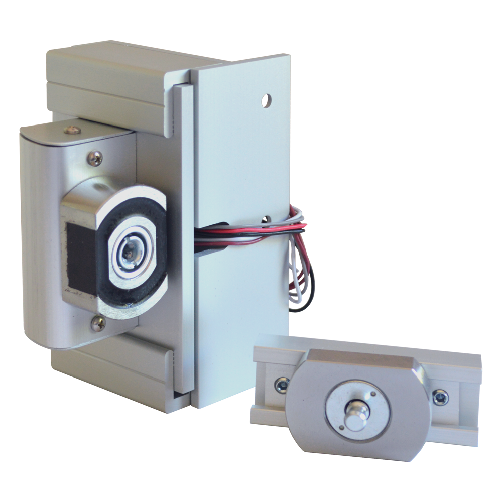 ASEC Micro Power Lock With SDGi Bracket - Open Out - Satin Anodised Aluminium