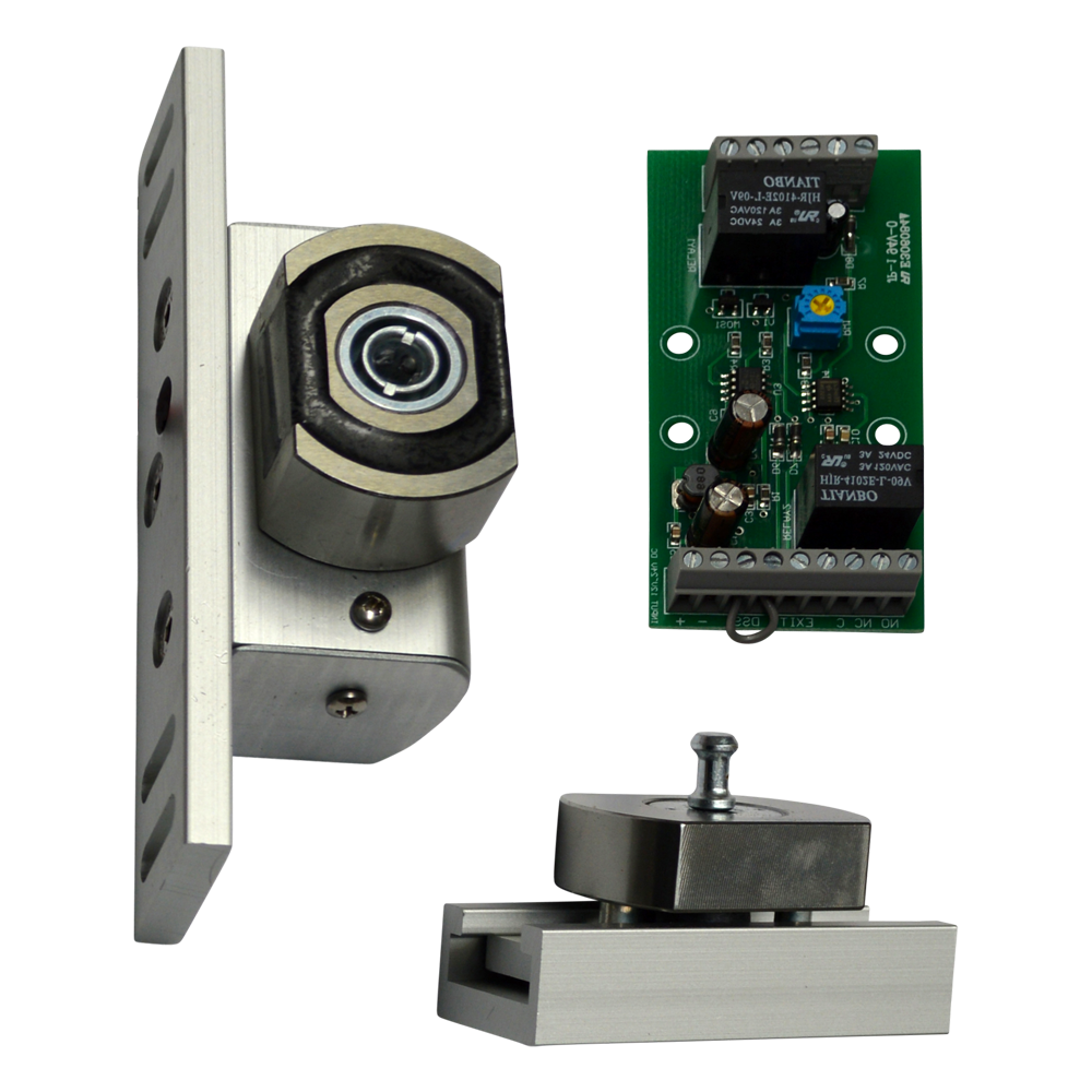 ASEC Micro Power Lock With Standard Bracket - Open Out - Satin Anodised Aluminium