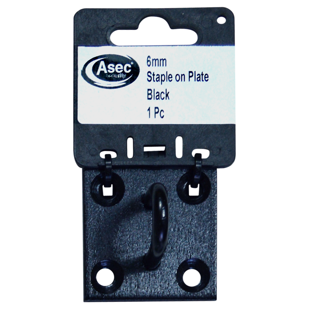 ASEC Steel Staple on Plate - Black 6mm