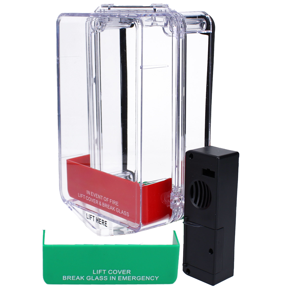 ASEC Alarmed Call Point Cover - Red & Green