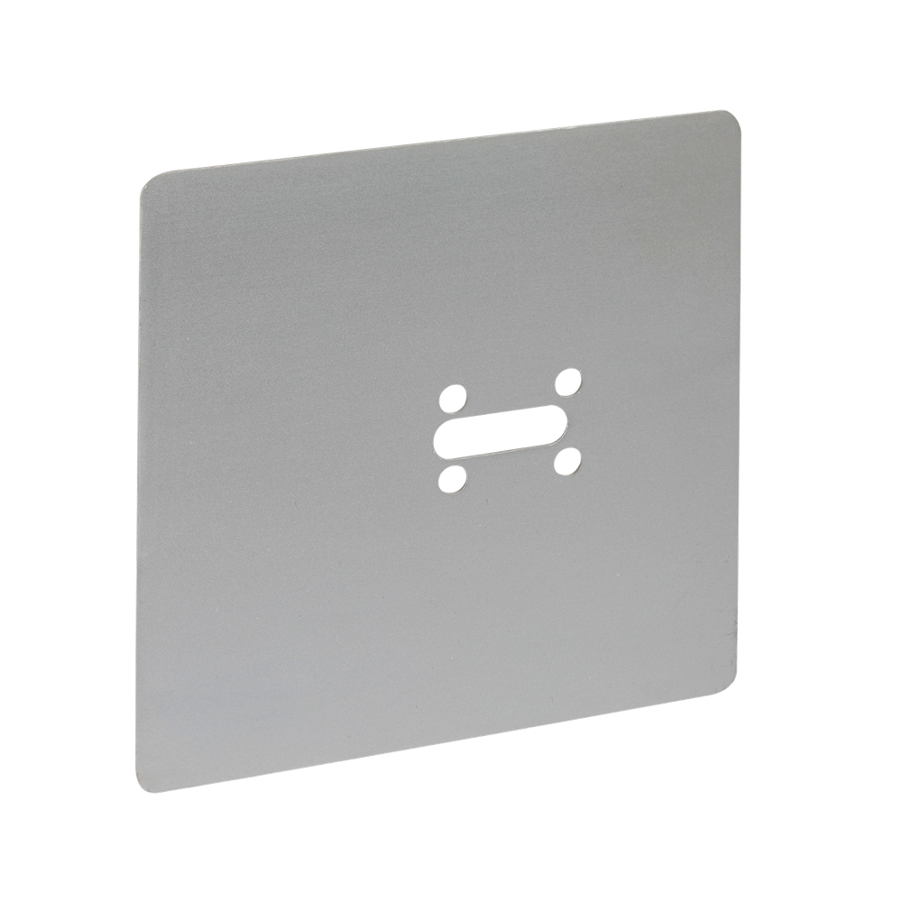 ASEC Satin Anodised Aluminium Cubicle retro-fit plate to cover fixing holes - Satin Anodised Aluminium