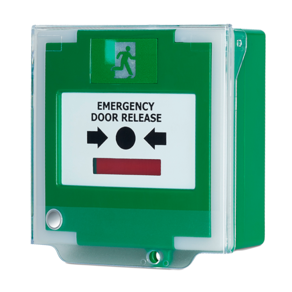 ASEC Resettable Illuminated Triple Pole Call Point With Cover, Timer & Sounder - Surface Mounted