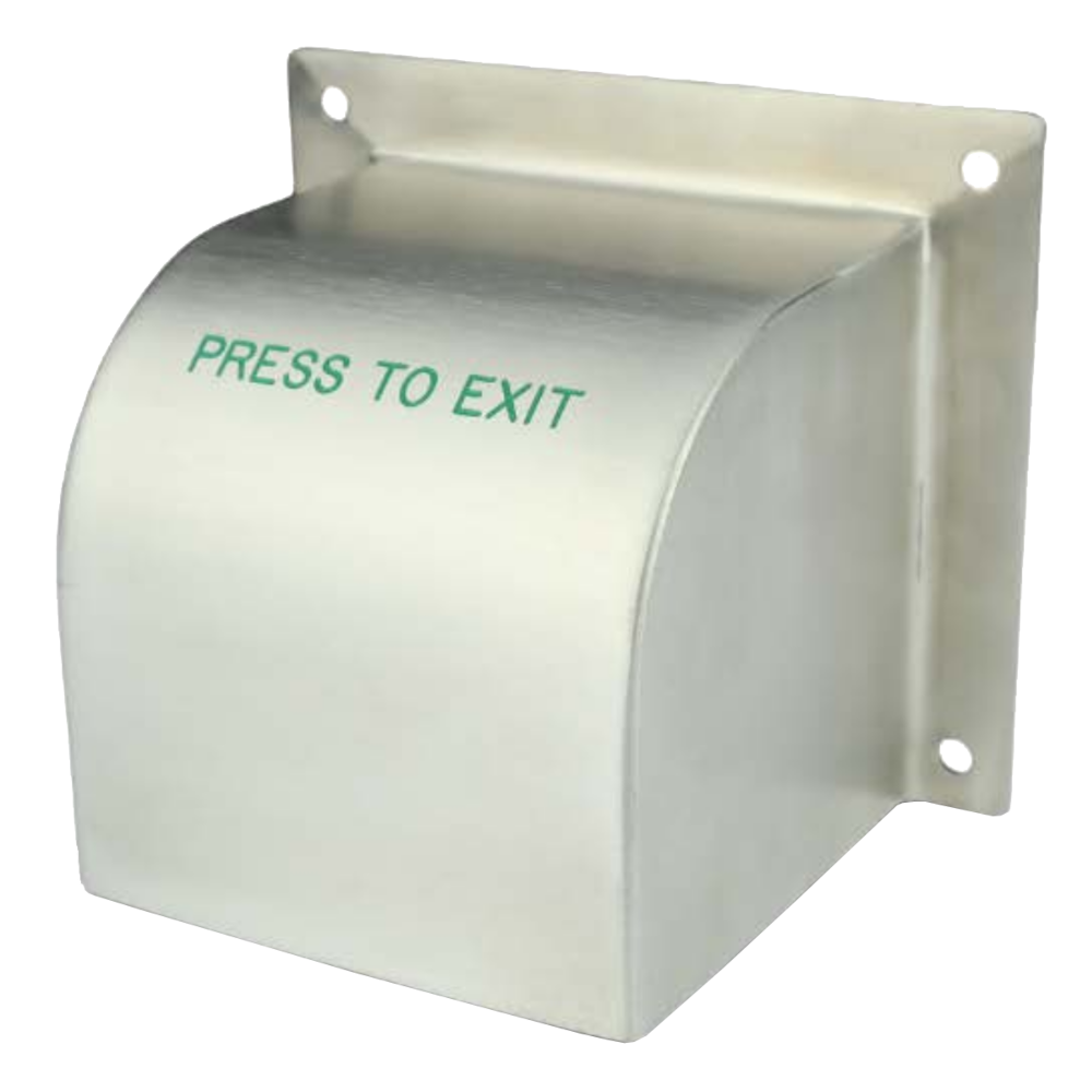 ASEC Exit Button Cover Stainless Steel - Engraved - Press To Exit