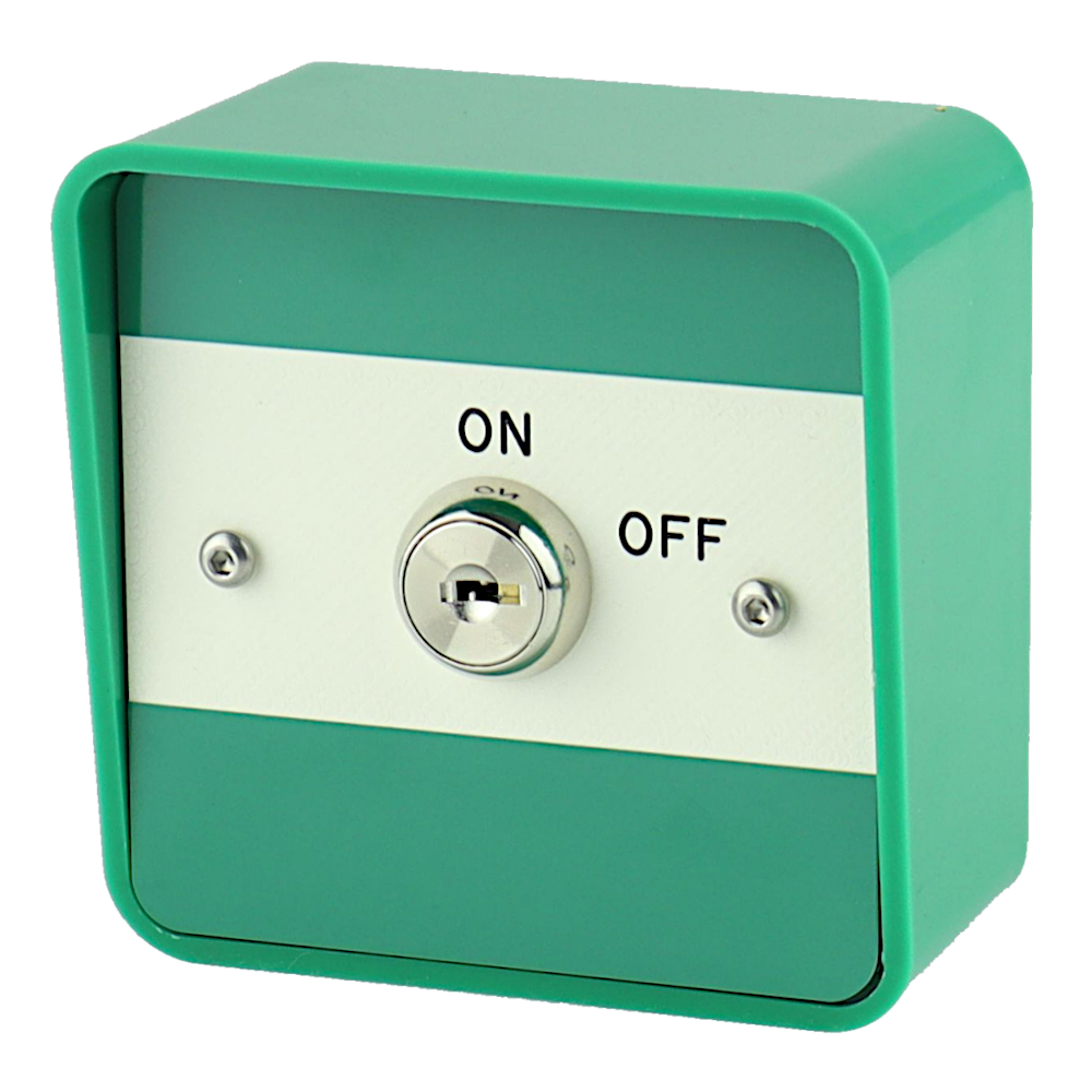 ASEC Key Switch Surface Mount Green - Double Pole