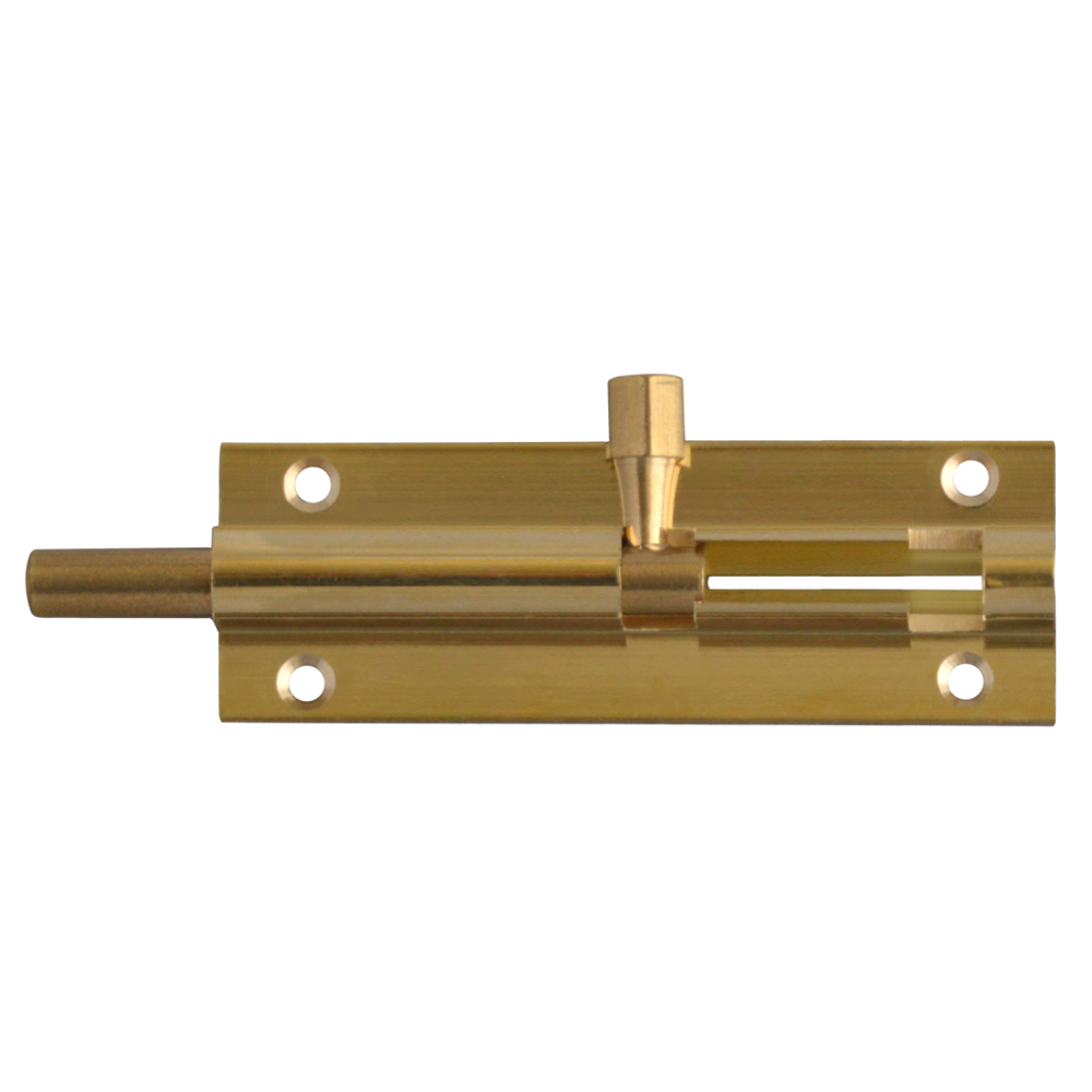 ASEC Brass 25mm Wide Straight Barrel Bolt - 76mm Visi