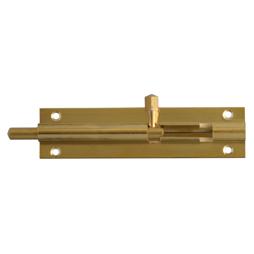 ASEC Brass 25mm Wide Straight Barrel Bolt - 102mm Visi